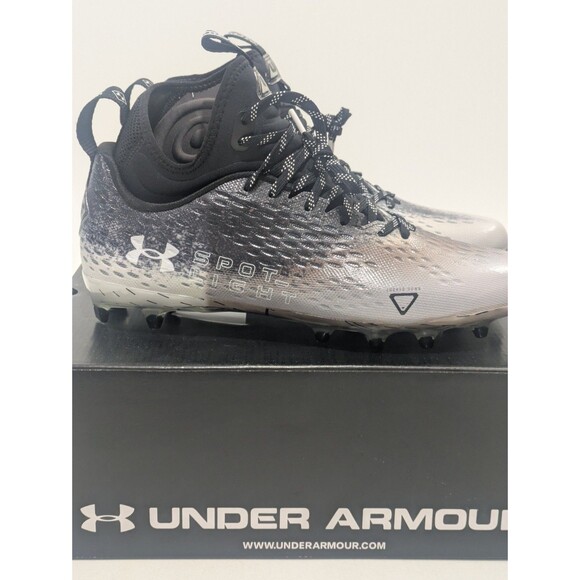 Under Armour Spotlight Lux MC 2.0 Cleats Black White Men’s 11 3025082-001 main image 4